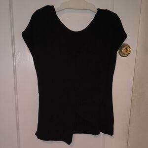 Gibson | Elegant Black Short Sleeve Top